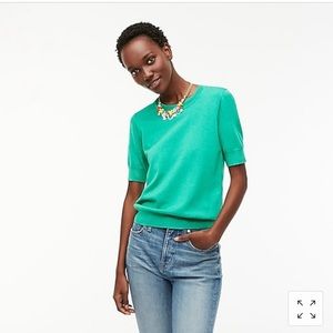 J Crew Short-sleeve silk-blend sweater - EUC